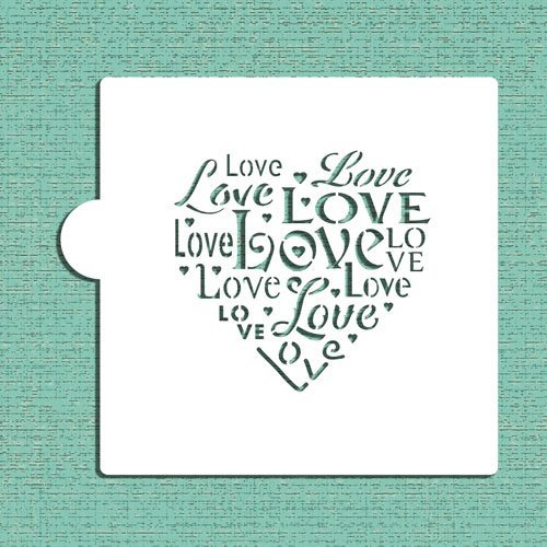 Love Saying Cookie and Craft Stencil CM044 by Designer Stencils
