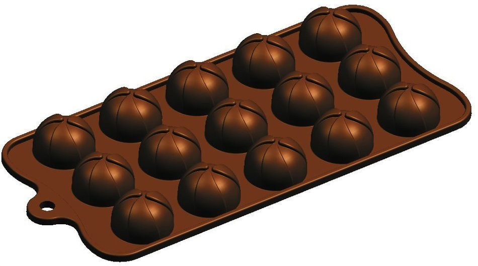 Fat Daddio's Silicone Candy Mold Wrapped Mound, 15 Pieces