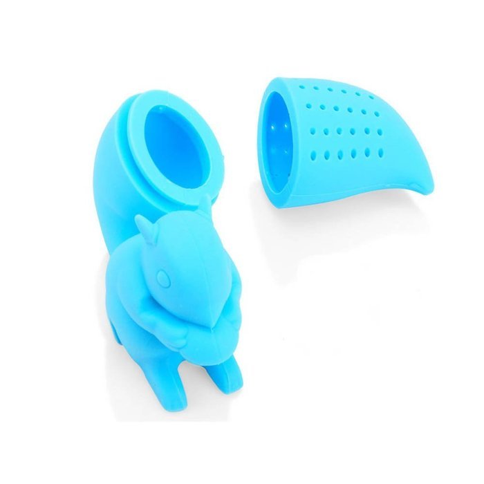 Catkit 2pcs Silicone Squirrel Tea Infuser Strainer Leaf Filter (Blue And Orange) N2