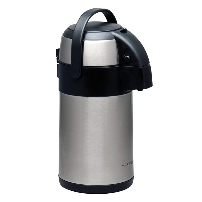 Gibson Home 79517.01 Everflow Coffee Pump Pot, 2.32 quart, Silver