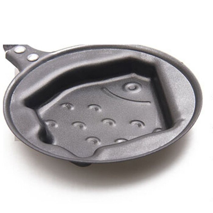 Lovely Fish Mini Poached Egg Pan Nonstick Iron Cookware Cake/Pie Pan(4.75.5'')
