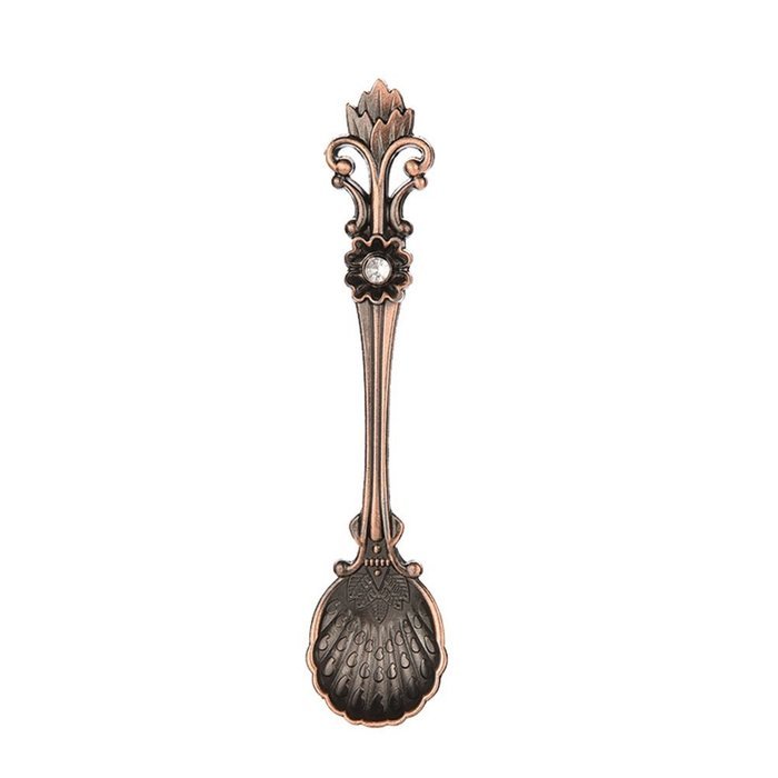 BIUBIU Flowers Coffee Spoon, Dark Bronze