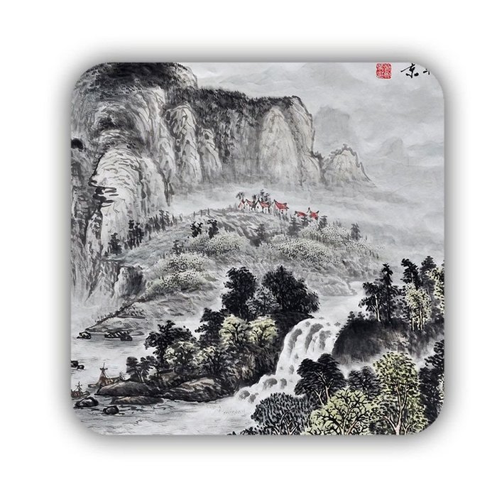 Generic Beautiful Mdf Material Have With Asian Chinese Painting 1 Cup Coaster N8