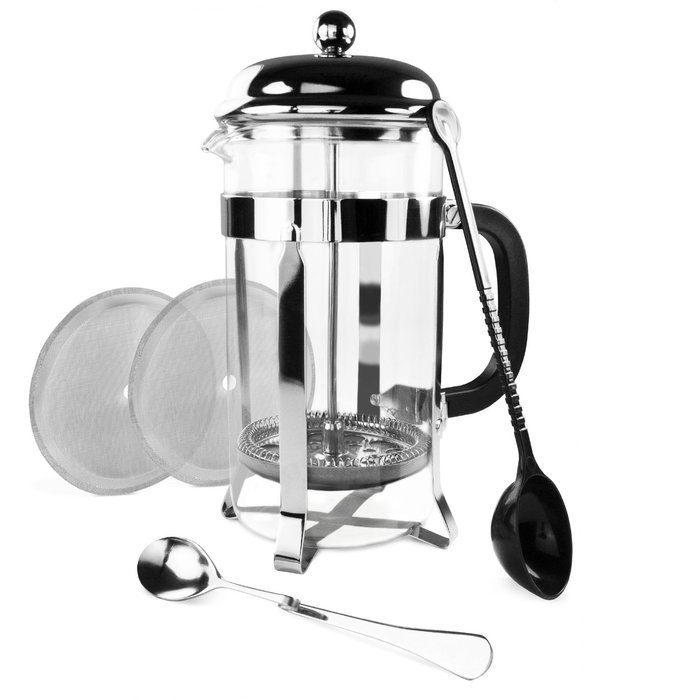 Simple Chef Stainless Steel French Press &ndash; Best Coffee Pot Press & Tea Maker w/ Heat Resistant Shatterproof Glass...