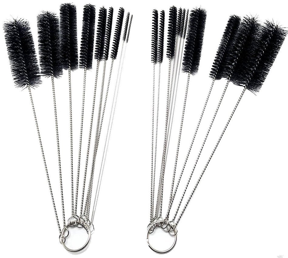 UHQ 8.2 Inch Kitchen Nylon Tube Brush Cleaning Brushes,10 Pcs N6 free