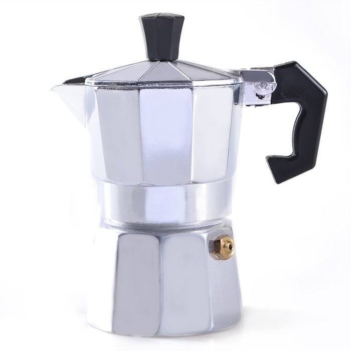 Michelle Queen 1 Cup (50ml) Stovetop Espresso Moka Pot Silver N7
