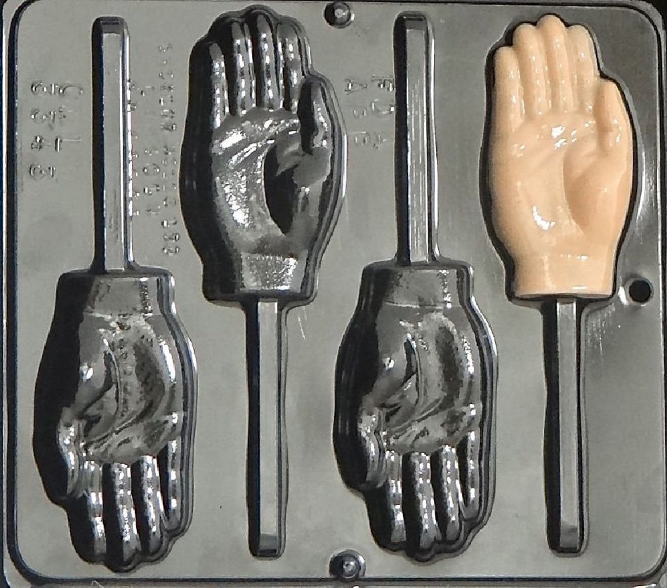 Hand Lollipop Chocolate Candy Mold 3343