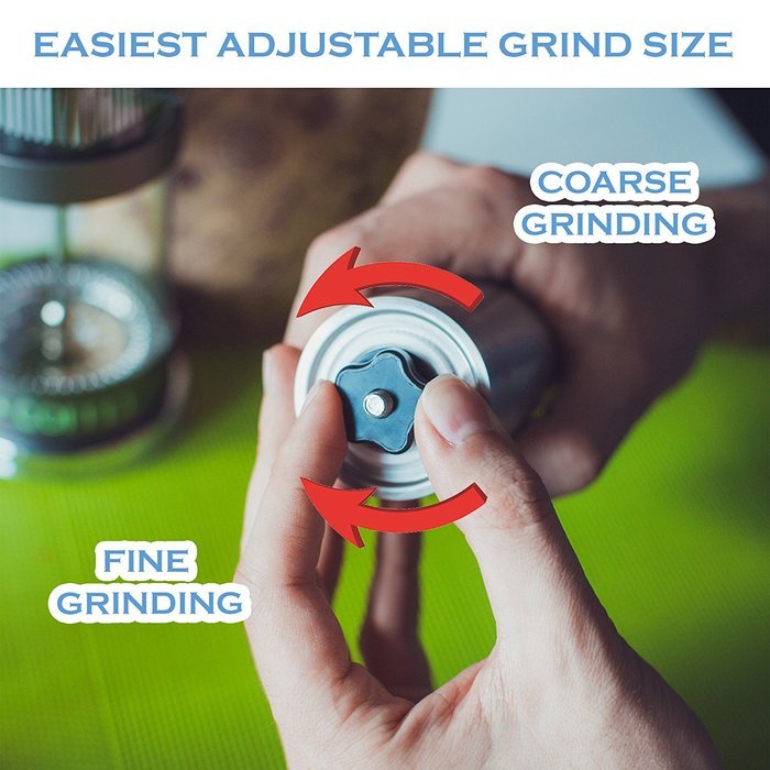 Warmly Homy Stainless Steel Manual Coffee Grinder with EBook N7
