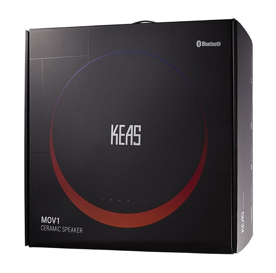 KEAS MOV-1 Ceramic Bluetooth Audio System, Orange and Grey N4