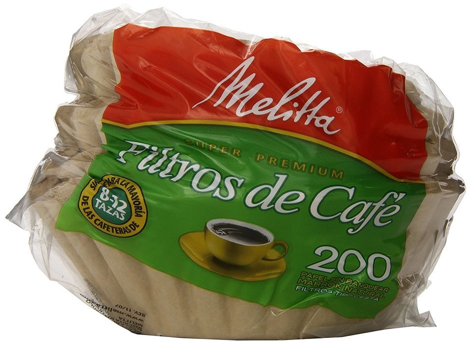 Melitta 8-12 Cup Basket Filter Paper (Natural Brown, 200 Count) N4