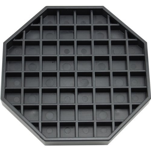 Great credentials GC-DT-6 Coffee Countertop Octagon Drip Tray - 6" - Black