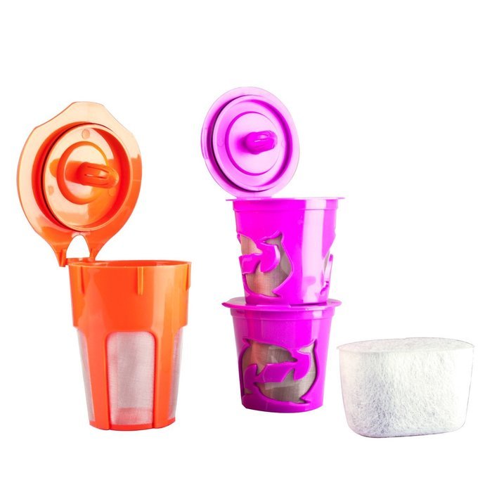 Chez Caf&eacute; Premium Reusable K-Carafe & K-Cup Coffee Filter Pod Combo for Keurig 2.0, K200, K 300, K 400 & K500... N4
