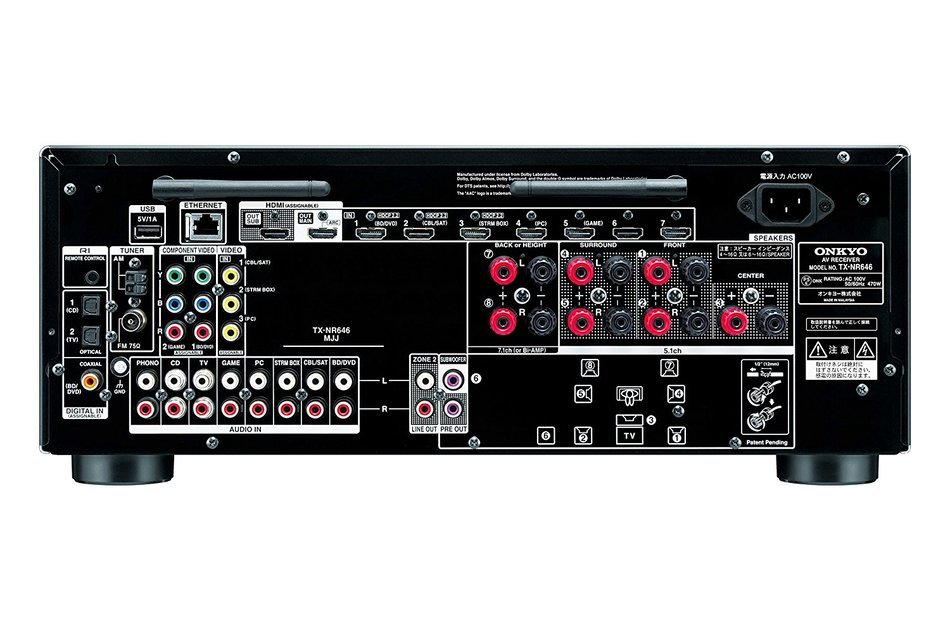 ONKYO AV Receiver 7.1ch Dolby Atmos / DTS: X / 4K / HDCP2.2 / hi-res sound source corresponding black TX-NR646... N5