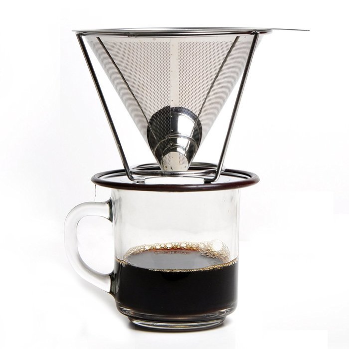 Pour Over Coffee Dripper - Stainless Steel Reusable Coffee Filter for ...