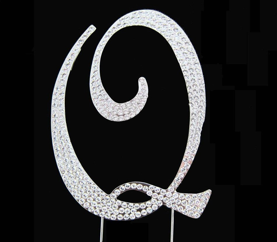 Perfectmaze Rhinestone Cake Toppers Collection Wedding Anniversary Cake Decoration (J) N6