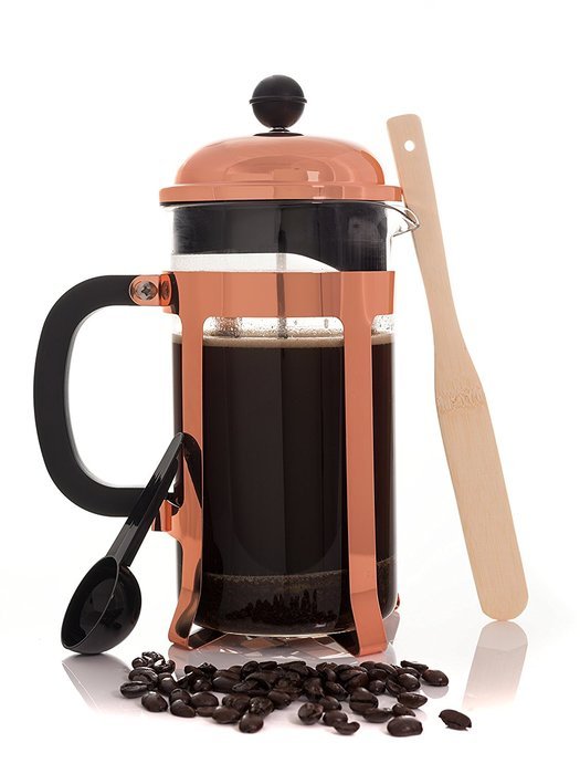 French Press & Tea Infuser 32 | 34 Ounce | 1 Liter Avignon-Copper Cafe Crush Club 12 Pack Bulk Purchase