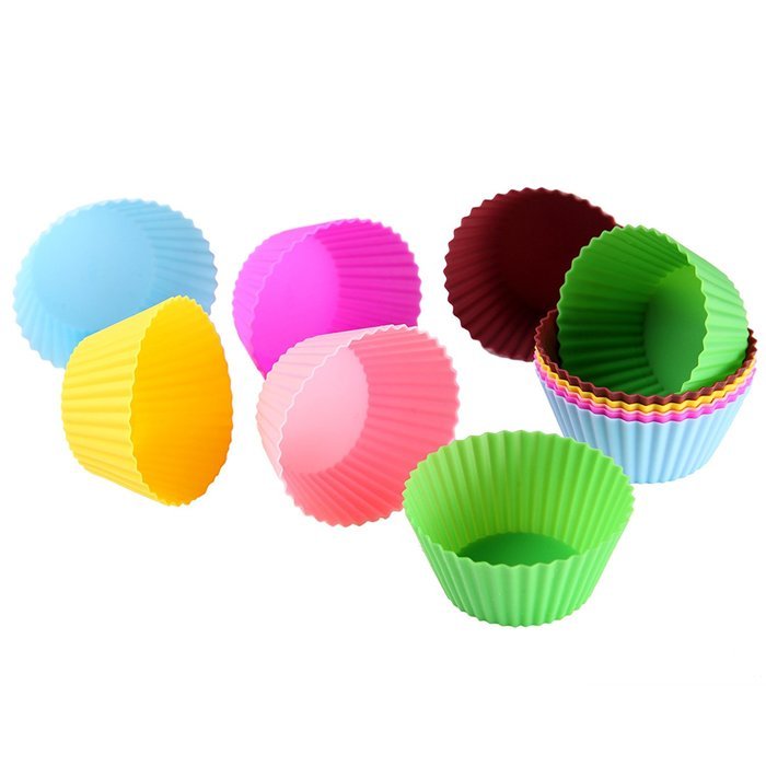 Silicone Baking Cups - Reusable Muffin Cups In 6 Assorted Colors - Set ...