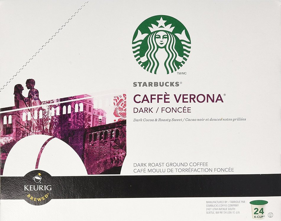 Starbucks Caffe Verona Dark, K-Cup for Keurig Brewers, 96 Count N4