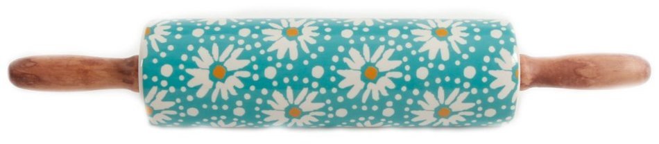 The Pioneer Woman Flea Market Floral Decal Rolling Pin with Wood Handle N4
