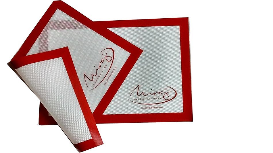 Miraj Non-Stick Silicone Baking Mat Set, 2 Pack (Size 16-1/2" X 11-5/8"), Professional Quality, Non Toxic & FDA...