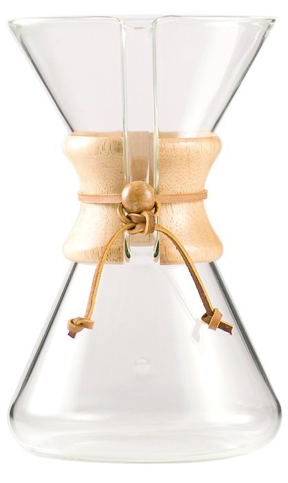 Chemex Hand Blown Glass Coffee Maker with Wood Collar and Tie, 40 Ounce