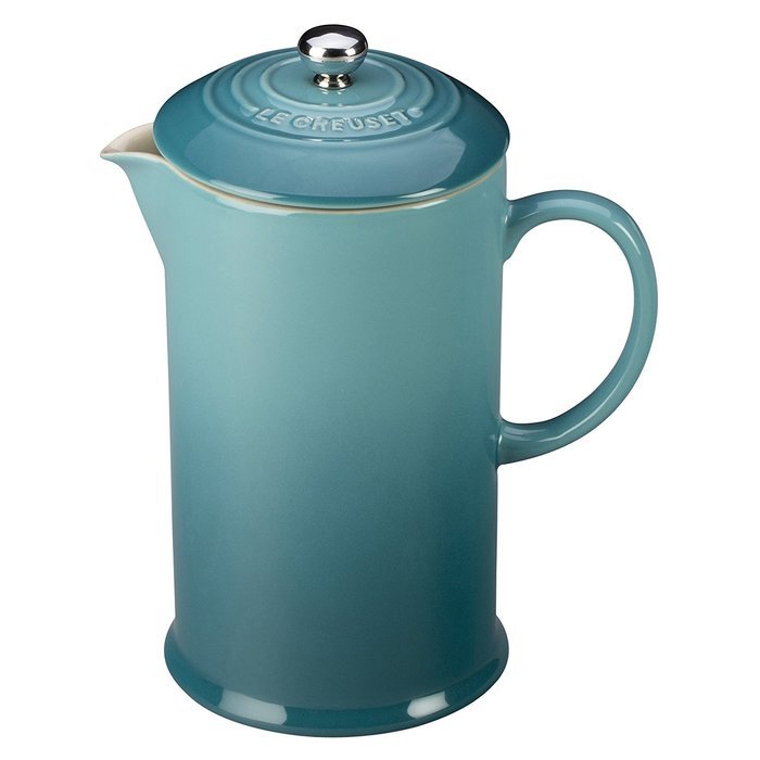 Le Creuset Stoneware 27-Ounce French Press, Caribbean
