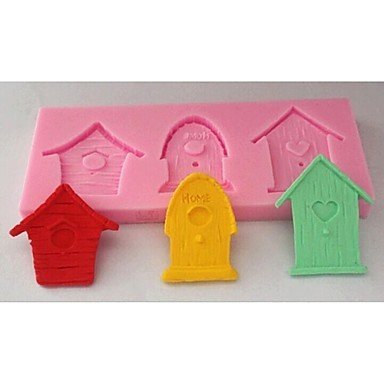 Y&XL&H House Door Fondant Cake Chocolate Silicone Mold Cake Decoration Tools,L11.7cmW4.6cmH1cm