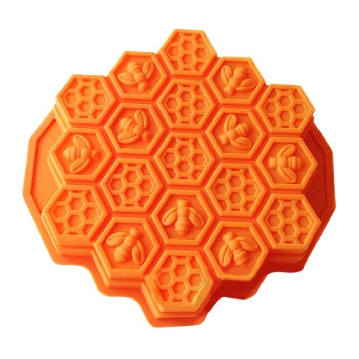 Wholeport Honeycomb Cake Molds for Kids 17-Hole Silicone Baking Cake Mold Bakeware