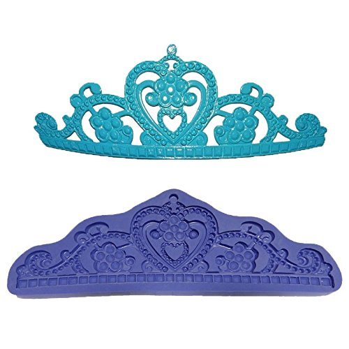 Silicone Molds Princess Crown Tiara 8.5" Cake Decorating Fondant Gompaste Supply M4804 By Ok Molds
