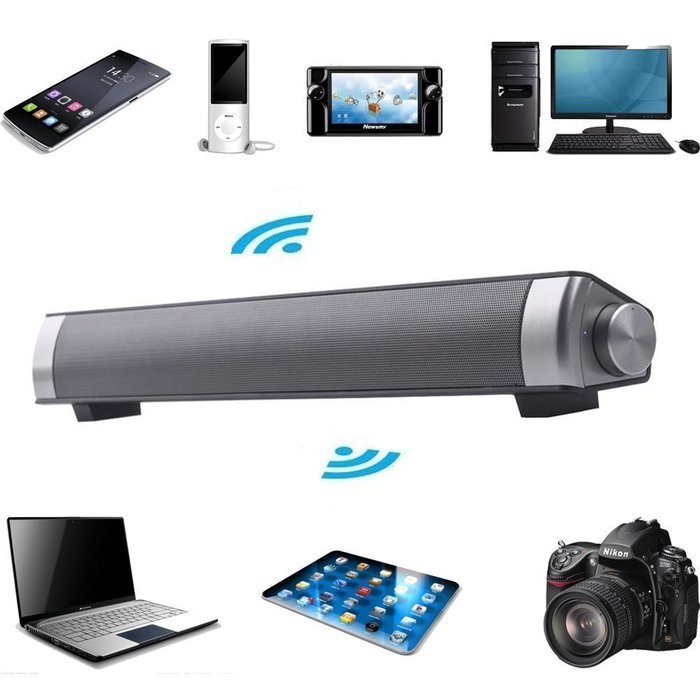 MAXMORE Universal Bluetooth Wireless/Wired Multimedia Sound Bar 2.1 Channel Stereo Bass Home Speaker With TF Card...