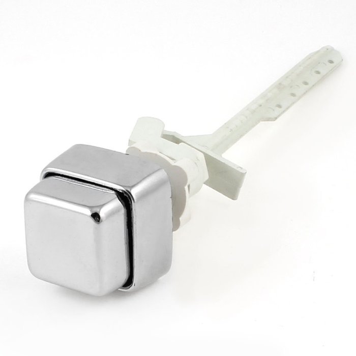 Chrome Plated Square Head Drain Side Push Button Flush Valve 1/4 Inch