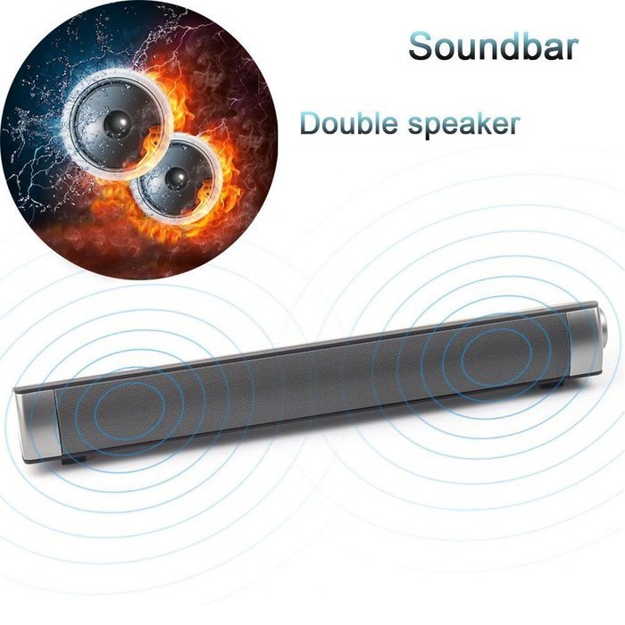 MAXMORE Universal Bluetooth Wireless/Wired Multimedia Sound Bar 2.1 Channel Stereo Bass Home Speaker With TF Card... N2
