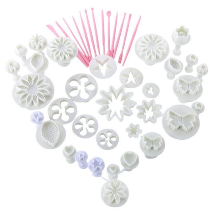Edal 47pcs DIY Sugarcraft Cake Decorating Fondant Icing Plunger Tools Mold Mould