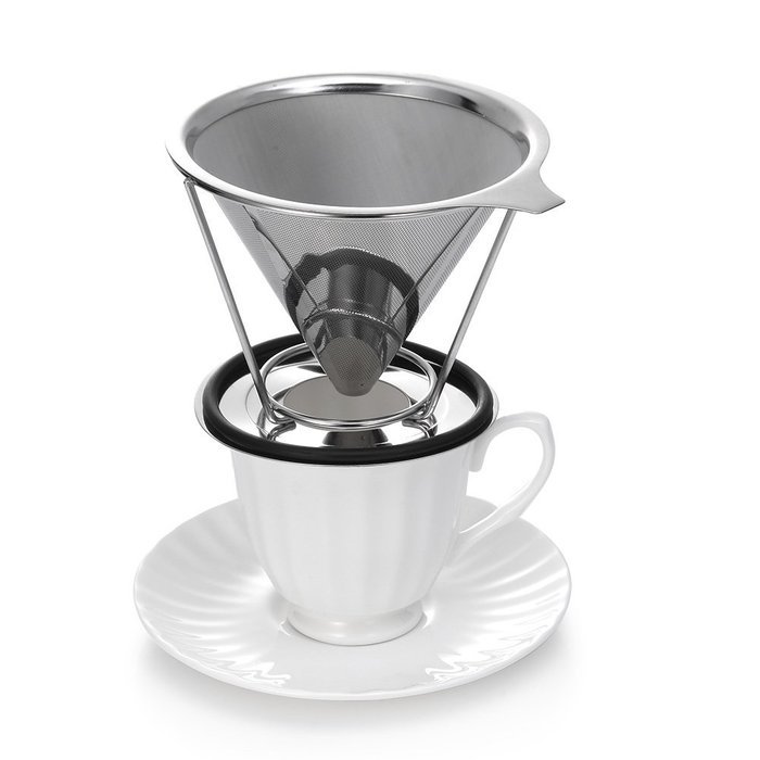 Solefun Pour Over Coffee Filter Cone Coffee Dripper Paperless, Permanent Stainless Steel Ultra Fine Micro Mesh... N2