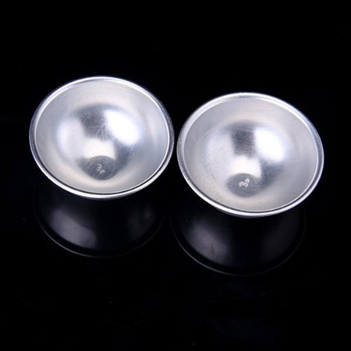 Dealglad&reg; 10pcs Aluminum Half Round Ball Sphere Cake Pan Bath Bomb Mold Pudding Mould Baking Tools N5