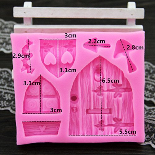 Generic Silicone Sugarcraft Fondant Fairy House Door Mould Mold Cake Decorating N3