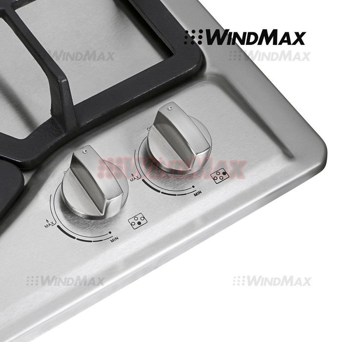 Ships From CA, USA 23" Elegant Curve Stainless Steel 4 Burners Stove NG/LPG Gas Hob Cooktop Cooker