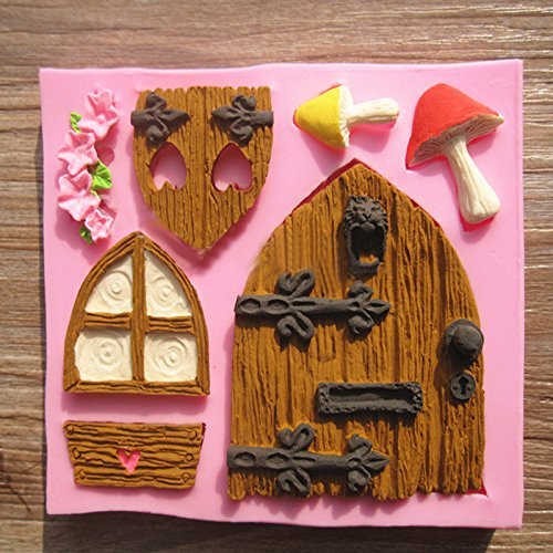 Generic Silicone Sugarcraft Fondant Fairy House Door Mould Mold Cake Decorating N5