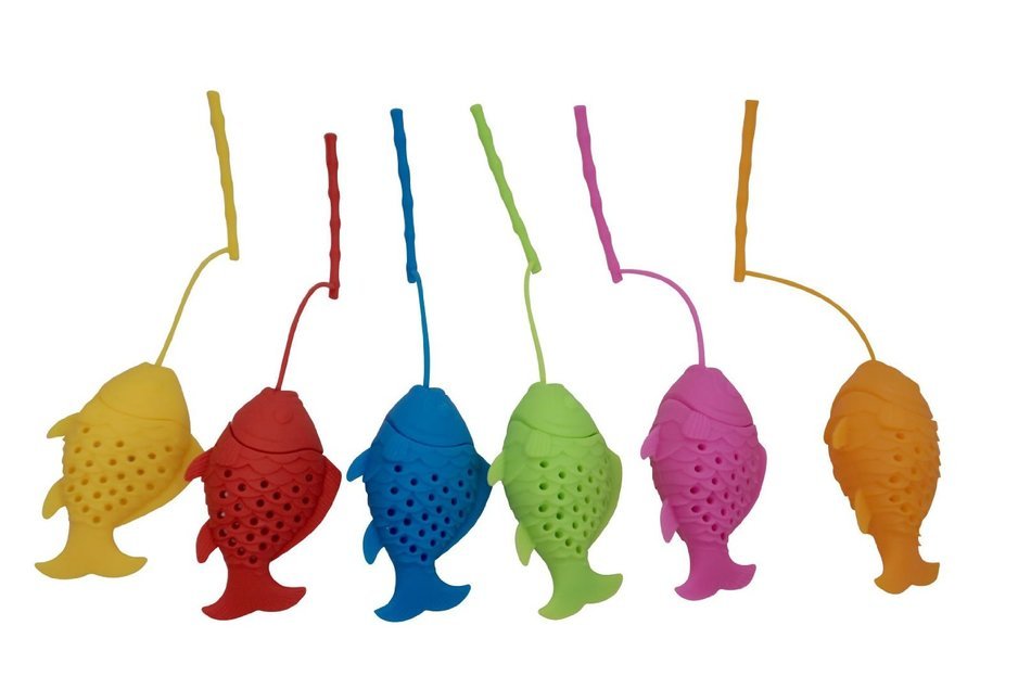 Blisslii Silicone Tea Infusers, Fish theme - Set of 6 N4