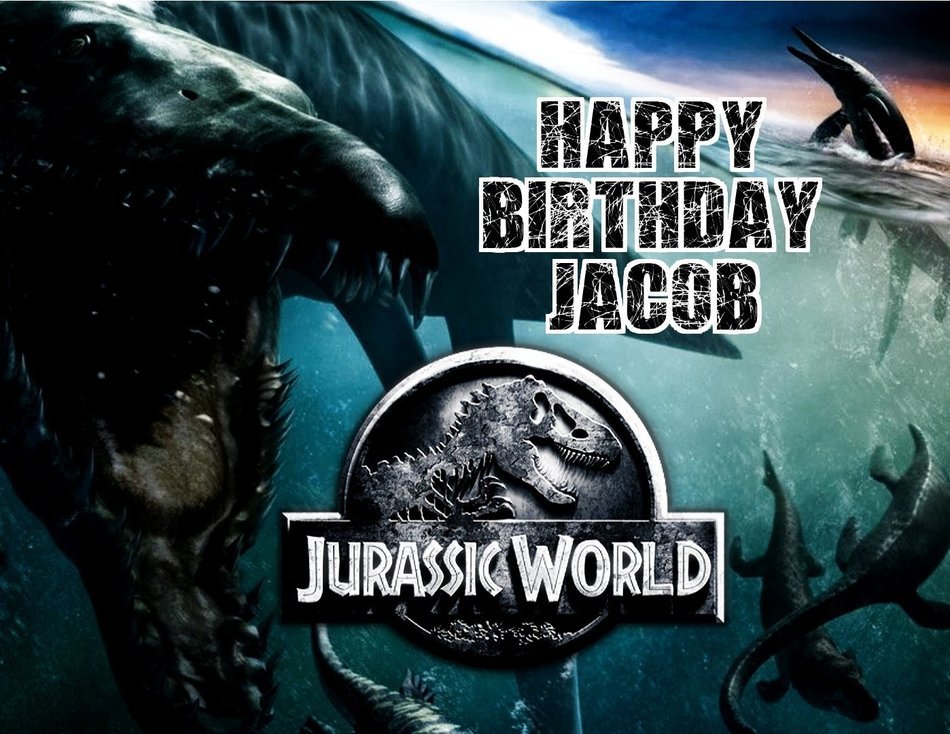 Jurassic World Dinosaur Jurassic Park Edible Image Photo Sugar Frosting Icing Cake Topper Sheet Personalized Custom... N3