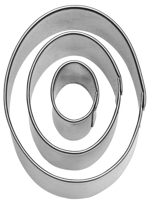 Wilton 417-438 Wilton Oval Fondant Cut-Outs, Set of 3