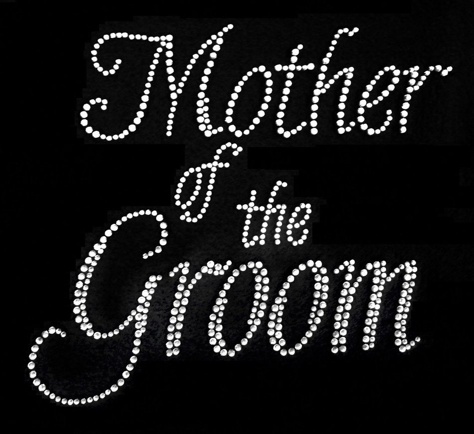 (Set of 2) Mother of the Groom Rhinestone Transfer