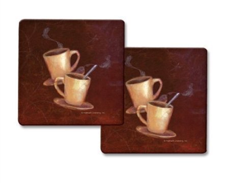 Range Kleen HP77AS Hallmark Coffee Design Trivets from Range Kleen, 7 by 7-Inch, Set of 4 N2