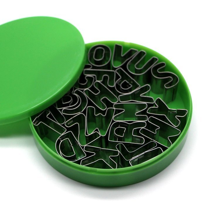 Aocor 26Pcs Mini Shaped Size Stainless Steel A-Z Alphabet Letters Biscuit Cookies Fondant Cutters Molds Backing... N6