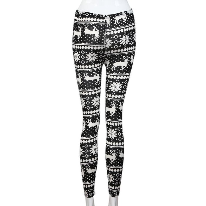 PHOTNO Fashion Women Lady Elasticity Skinny Tribal Printed Stretchy Pants Leggings N2