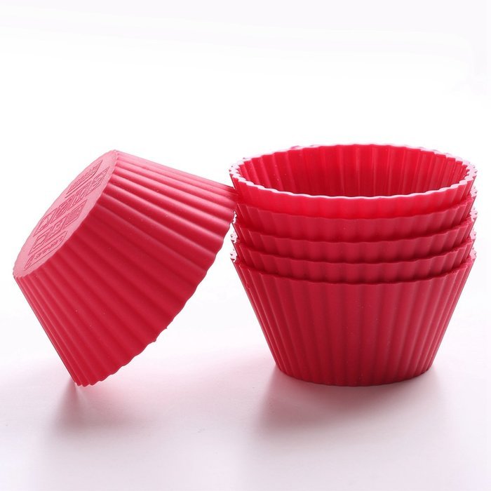 Jacobake Silicone Cupcake Liners Reusable Silicone Muffin Liners Silicone Muffin Cups for Baking(12 Pack Red)... N14