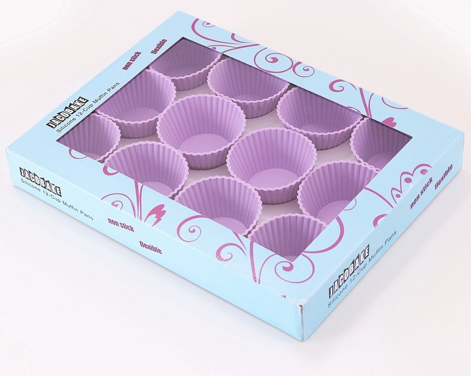 Jacobake Silicone Cupcake Liners Reusable Silicone Muffin Liners Silicone Muffin Cups for Baking(12 Pack Red)... N17