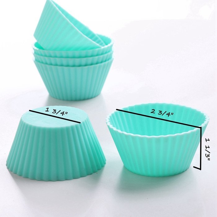 Jacobake Silicone Cupcake Liners Reusable Silicone Muffin Liners Silicone Muffin Cups for Baking(12 Pack Red)... N19