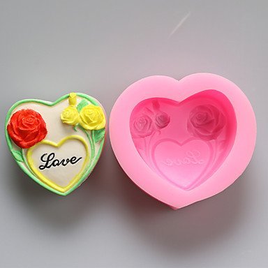 Y&XL&H Flowers Love Chocolate Silicone Molds,Cake Molds,Soap Molds,Decoration Tools Bakeware