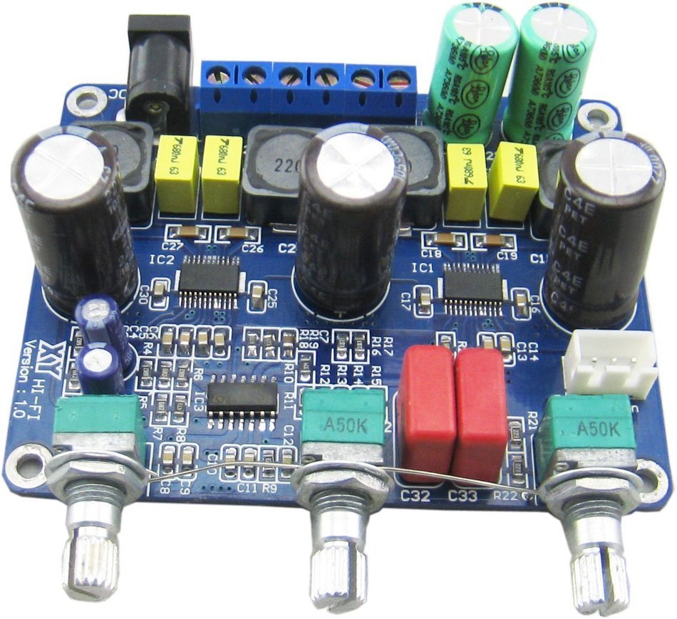 Yeeco Original TPA3123 2.1 Car Digital Amplifier Board DC 12-24V Super Bass 20Wx2 Output DIY Audio Stereo Computer...